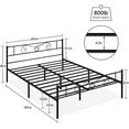 thumbnail image 6 of ChaoLink Queen Size Metal Platform Bed Frame, Vintage Victorian Style, Bed Mattress Foundation with Storage No Box Spring Needed Noise Free Easy Assemblyblack, 6 of 6