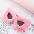 thumbnail image 3 of Women Plush Fuzzy Cat Eye Sunglasses, 3 of 5
