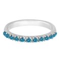 thumbnail image 3 of Blue Diamond Stackable Band Ring Guard in 14k White Gold (0.25ct), 3 of 3