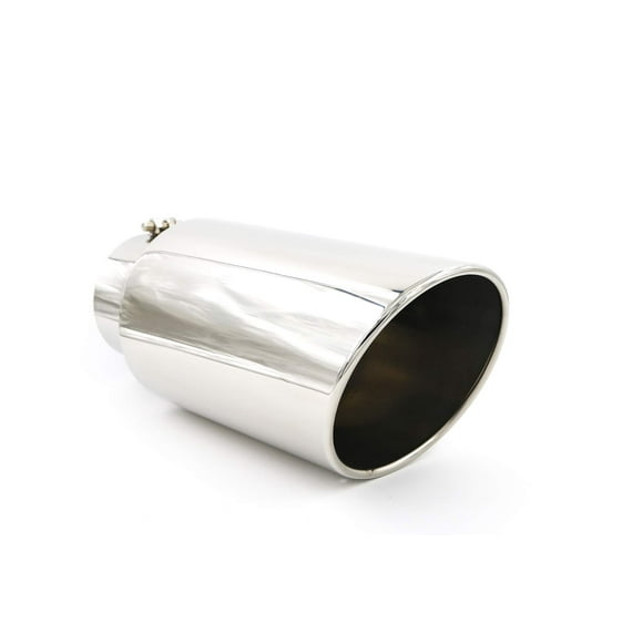 RP Remarkable Power, 5" Inlet 7" Outlet 15" Overall Length Long Stainless Steel Rolled Edge Diesel Exhaust Tip EXT34