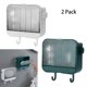 thumbnail image 1 of 2 Pieces Soap Dish, Each Soap Dish with 2 Hooks and Drain Tray (White, Green), Wall Mounted No Drilling Soap Dish, Strong Soap Dish for Bathroom and K, 1 of 5