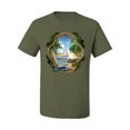 thumbnail image 2 of Wild Bobby, Enjoy Life Vintage Beach Surf Sailboat, Pop Culture, Men Graphic Tee, Military Green, 4X-Large, 2 of 4