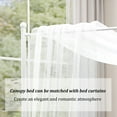 thumbnail image 6 of alazyhome Full ​Size Metal Canopy Bed Frame, Modern Design, White, 6 of 7