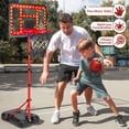 thumbnail image 3 of Canasta de baloncesto GMAOPHY para niños, altura ajustable de 1,07 a 1,88 m con LED, 3 of 7