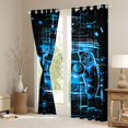 thumbnail image 3 of Homewish Chic Game Console Black Out Curtains, Black Blue Cartoon Curtains Pack of 2 (42x63 Each), Teens Kids Boys Child Bedroom Curtains, Blackout Curtains Home Decor, 3 of 6