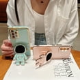 thumbnail image 2 of Compatible with Samsung Galaxy A53 Astronaut Case Women Girls Cute Plating Astronaut Kickstand Camera Lens Protection Soft Silicone Case for Samsung Galaxy A53 5G 6.5 inch (Green), 2 of 9