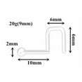 thumbnail image 2 of 12pcs Clear Nose Ring Retainer, 20G Body Piercing Jewelry for Women Men Girls, Body Piercing Jewelry for Women Girls Men, Lip Cartilage Tragus Earring Retainer, Plastic Piercing Jewelry for Work, 2 of 2