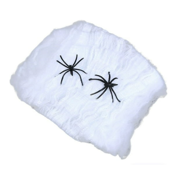 Pack De Telarañas Halloween 200g + 30 Arañas Falsas – Decoración Espeluznante Para Fiestas