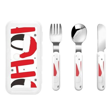 

Rateoe HOHOHO Christmas for Stainless Steel Kids Silverware Set - Child and Toddler Safe Flatware - Children s Knife Fork And Spoon Set