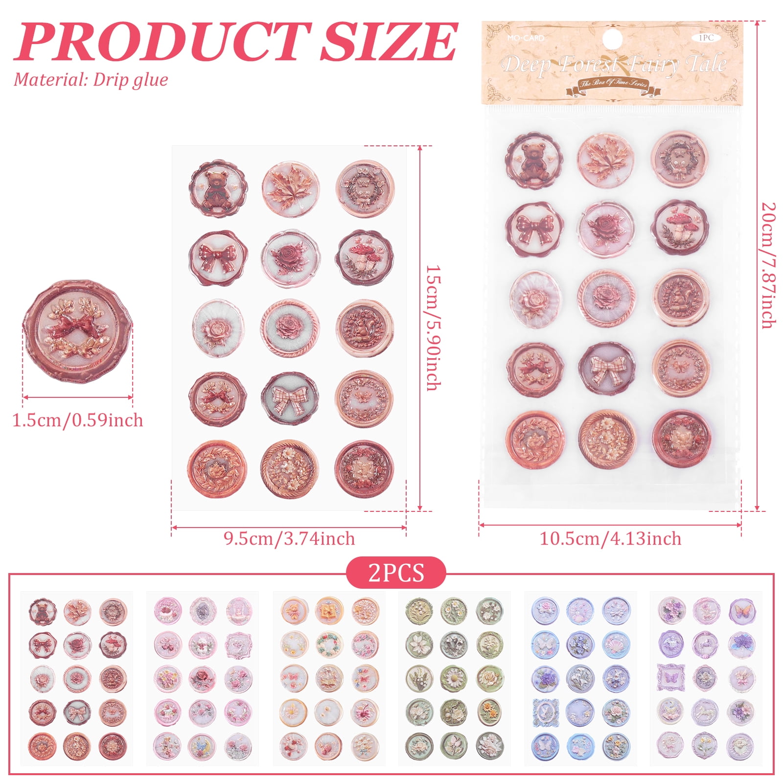 180 Pcs Pre-Made Envelope Seal Stickers, Classic Vintage Theme Waterproof Self-Adhesive Stickers for Wedding Invitations, Birthday Gift Wrapping, Scrapbook & Journal Decoration