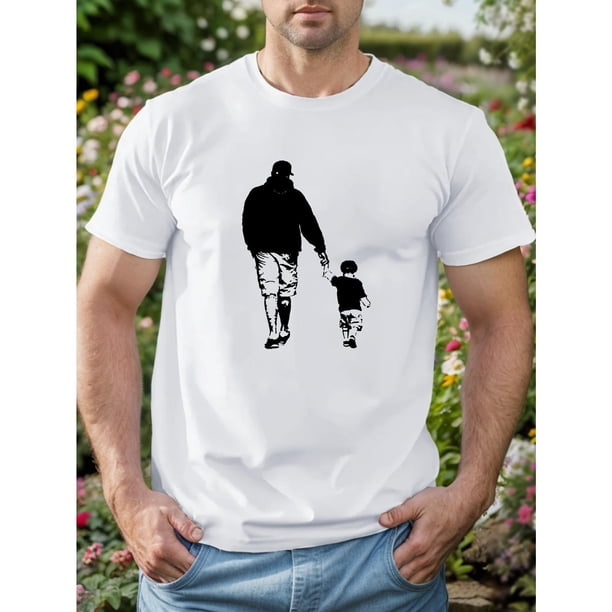 Father And Son Men's Short Sleeve T-shirt Summer T-shirt Top