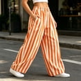 thumbnail image 3 of Cfrylhy Womens Striped Jeans Wide Leg Baggy Denim Pants Trendy Casual Trousers with Pockets, 3 of 7