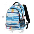thumbnail image 2 of FORMRS Kids School Backpack Elementary Student Unisex Travel Bookbag with Reflective Stripes, Yellow Sailboats, 2 of 7