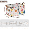 thumbnail image 7 of Yayeee Foldable Storage Basket for Shelves with Handles Set of 2 Waterproof Cloth Bins, Beige Geometric, 7 of 7