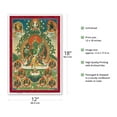 thumbnail image 2 of Green Tara Savior from the Eight Dangers - Buddhist Deity - Vintage Tibetan Thangka Buddhist Painting - Tibet, 13th Century - Master Art Print (Unframed) 12in x 18in, 2 of 4