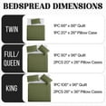 thumbnail image 6 of IR Imperial Rooms 2 Piece Microfiber Quilt Reversible Kids Bedding Soft 1 Bedspread & 1 Pillow Shams Olive Green Twin, 6 of 12