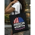 thumbnail image 2 of Smartprints American Aunty Tote Bag - Image by Shutterstock, One Size Cotton Canvas Tote Bag, 2 of 4