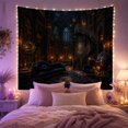 thumbnail image 2 of Vintage Bookshelves Richly with Ornate Interior Grand Circular, Spooky Gothic for Gothic Decor Fans, Dark Art Decor, Halloween Gift, Tapestry Wall Hanging for Bedroom and Dorm, 2 of 7