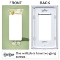 thumbnail image 3 of Yayeee Rocker Switch Wall Plate 1-Gang 4.6"x2.9" Home Decorative Outlet Cover, Light Green Martini, 3 of 6