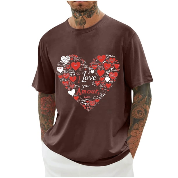 Camisas de Manga Larga para Hombres Imprimir Casual Cuello Redondo Blusa de Manga Corta, Camisas de Lino para Hombres
