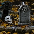 thumbnail image 2 of XIEULQP 9 Inch Halloween Graveyard Tombstones Plastic Board, Halloween Headstones Decorations for Yard Sign Lawn Garden Outdoor Decor, 2 of 5