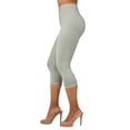 thumbnail image 2 of Gilbin Ultra Soft Capri High Waist Leggings for Women-Many Colors -One Size & Plus Size (Sage 1X-2X), 2 of 3