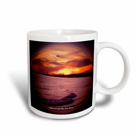 3dRose Sunset in Cape May - Ceramic Mug, 11-ounce