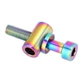 thumbnail image 1 of Blantye Tija de sillín de bicicleta de aleación de titanio M5x30/35/40mm Tornillo de cabeza redonda con perno fijo(M5x30-Vistoso), 1 of 5