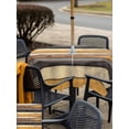thumbnail image 6 of Square Outdoor Tablecloth with Umbrella Hole Farmhouse Grey Yellow Outside Table Cloth Waterproof Patio Table Cover Vintage Wood Country Zipper Tablecloths for Picnic Party Camping 60x60 Inch, 6 of 8