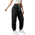 thumbnail image 6 of Ashirexll Women Winter Pants, Cargo Pants for Women, Casual Straight Wide Leg Loose Work Trousers with Pockets for Business Attire, 6 of 7
