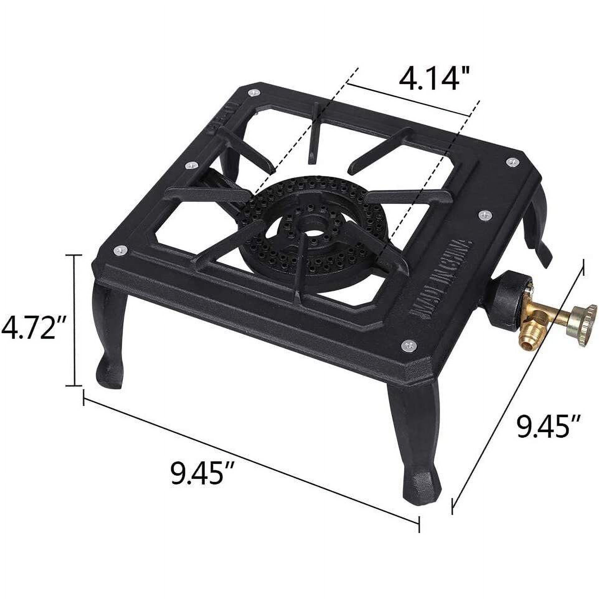 WSYW Single Portable Burner Cast Iron Propane LPG Gas Stove Outdoor Camping Cooker