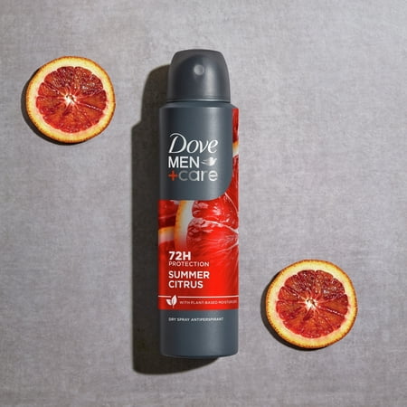 Dove Men+Care Dry Spray for Men Citrus Zest & Sage with a Plant-based Moisturizer 3.8 oz ( 3 Pack )