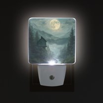 Yayeee LED Night Light for The Home Plug in With Light Sensors 2 Pack, Forest House