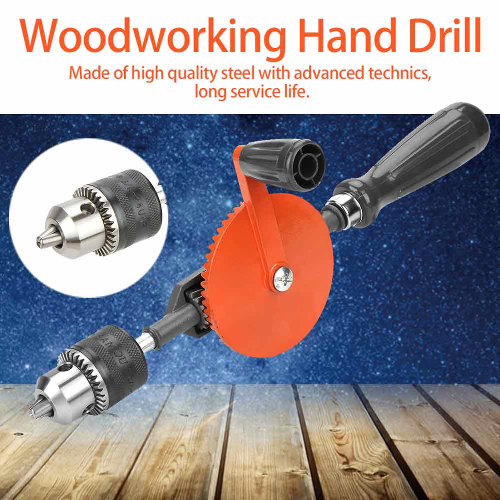 Portable, Hand Crank Drill, Mini, Manual, Drill, Double Pinions, Wood, Plastic