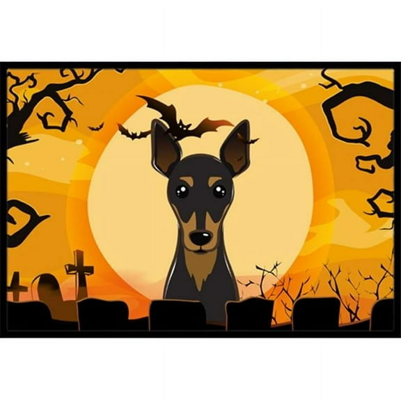 Halloween Min Pin Indoor & Outdoor Mat 24 x 36 in.