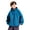 Blue, variant on Unisex Kids Reversible Fleec𝖾 Lined Waterproo𝖿 Rain Jacket with Pockets Front Zipper Hooded Thermal Coat for Jogging Boys Raincoat Windbreaker Spring Hiking Windbreaker
