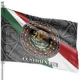 thumbnail image 2 of Lotusprinthandmade Personalized Mexican 100% Polyester Horizontal House Flag 29.5 x 39.5 inches, Outdoor hanging flag, Outdoor Mexico flag, 2 of 3