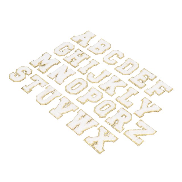 26 parches de letras DIY personalizados reparación decorativa parches de costura bordados de la A a la Z parches para planchar para sombreros camisas bolsos ANGGREK Otros