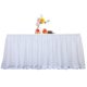 thumbnail image 1 of Falda de mesa con borde dorado de malla para decoración de bodas, fiestas navideñas, suministros de hotel, falda de mesa de gasa, 1 of 4