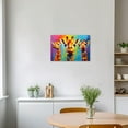 thumbnail image 3 of ZHONGYUTONG Giraffe Family Canvas Wall Art Colorful Animal Painting Prints Funny Giraffe Abstract Posters Wall Decor for Nursery Baby Room Framed (16.00" x 24.00"), 3 of 6