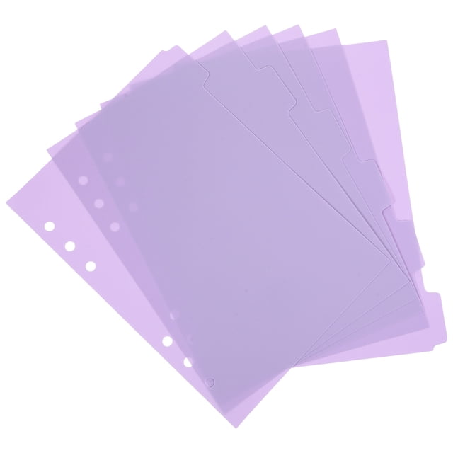 BALAHAPY 6Ud Separadores Para Cuaderno Con Pestañas Violetas Para Oficina Y Escuela