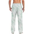 thumbnail image 2 of Men's Sleep Pants Lightweight Pjs Sleepwear Comfortable Lounge Pants Bottom Pants with Pocket Mint Green Rabbits, 2 of 7