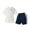 White, variant on Boys 2 Piece Active Set Quick Dry Breathable Polyester Sport Outfit Kids White Ages 4-13,Size 4-5 T