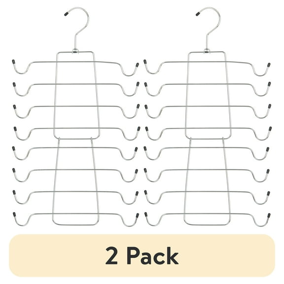 (2 pack) Mainstays Heavy Duty Folding Tank Top & Bra Hanger for Adult - Space Saving Metal Design, 1 Count
