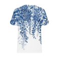 thumbnail image 4 of Fiudx Ofertas Flash Artículos En Oferta Camiseta de Manga Corta con Cuello En V y Estampado Informal para Mujer, Jersey con Botones, Camiseta de Manga Cruzada de Verano, 4 of 5