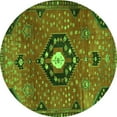 thumbnail image 1 of Ahgly Company Indoor Round Medallion Green Traditional Area Rugs, 3' Round, 1 of 1