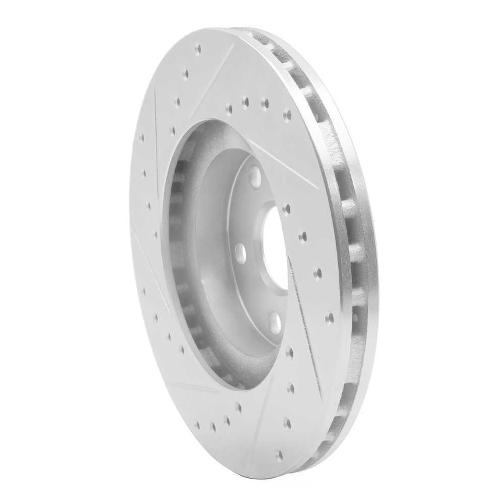 Dynamic Friction Company 631-76042R DFC Brake Rotor - Drilled And Slotted - Silver