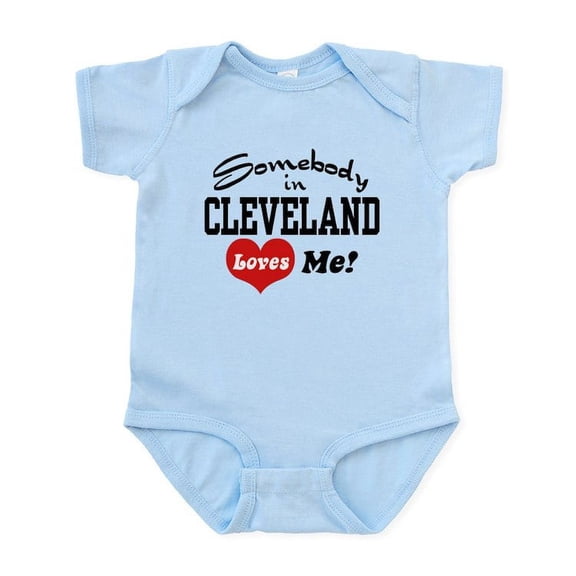 CafePress - Somebody In Cleveland Loves Me Infant Bodysuit - Baby Light Bodysuit, Size Newborn - 24 Months
