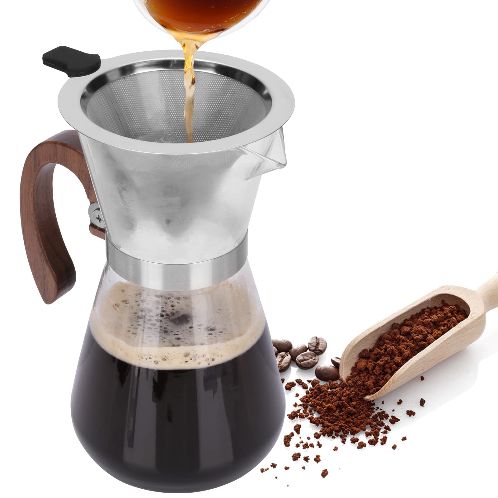 Achort Pour Over Coffe Maker, Coffee Dripper Brewer, 21oz/600ml