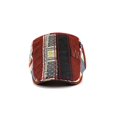 thumbnail image 2 of WITHMOONS Mens Newsboy Flat Hat Cotton Patchwork Cabbie Catsby Buckle Adjustable Cap YZ30116 (Red), 2 of 4
